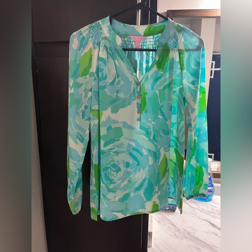 Lilly Pulitzer Blue First Impressions Elsa Top